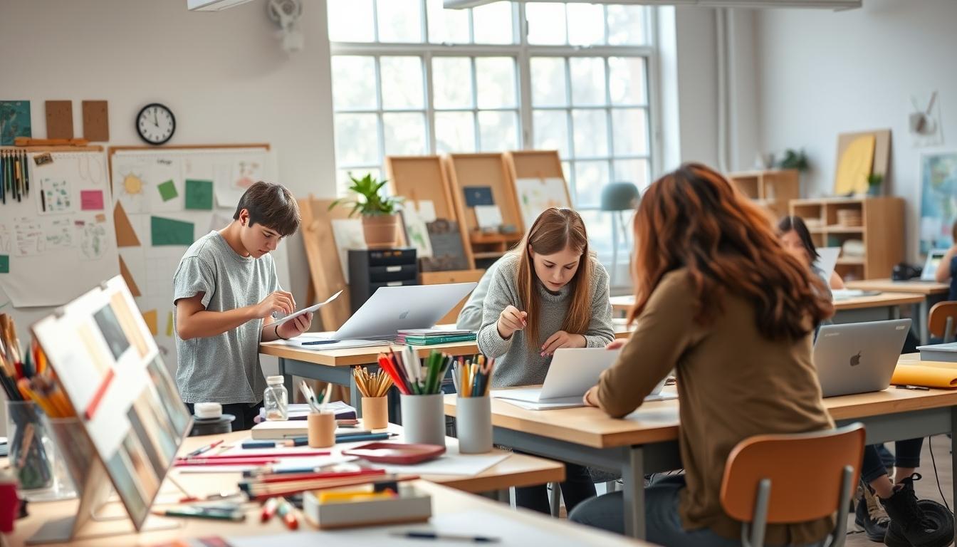 Student using online courses for flexible education