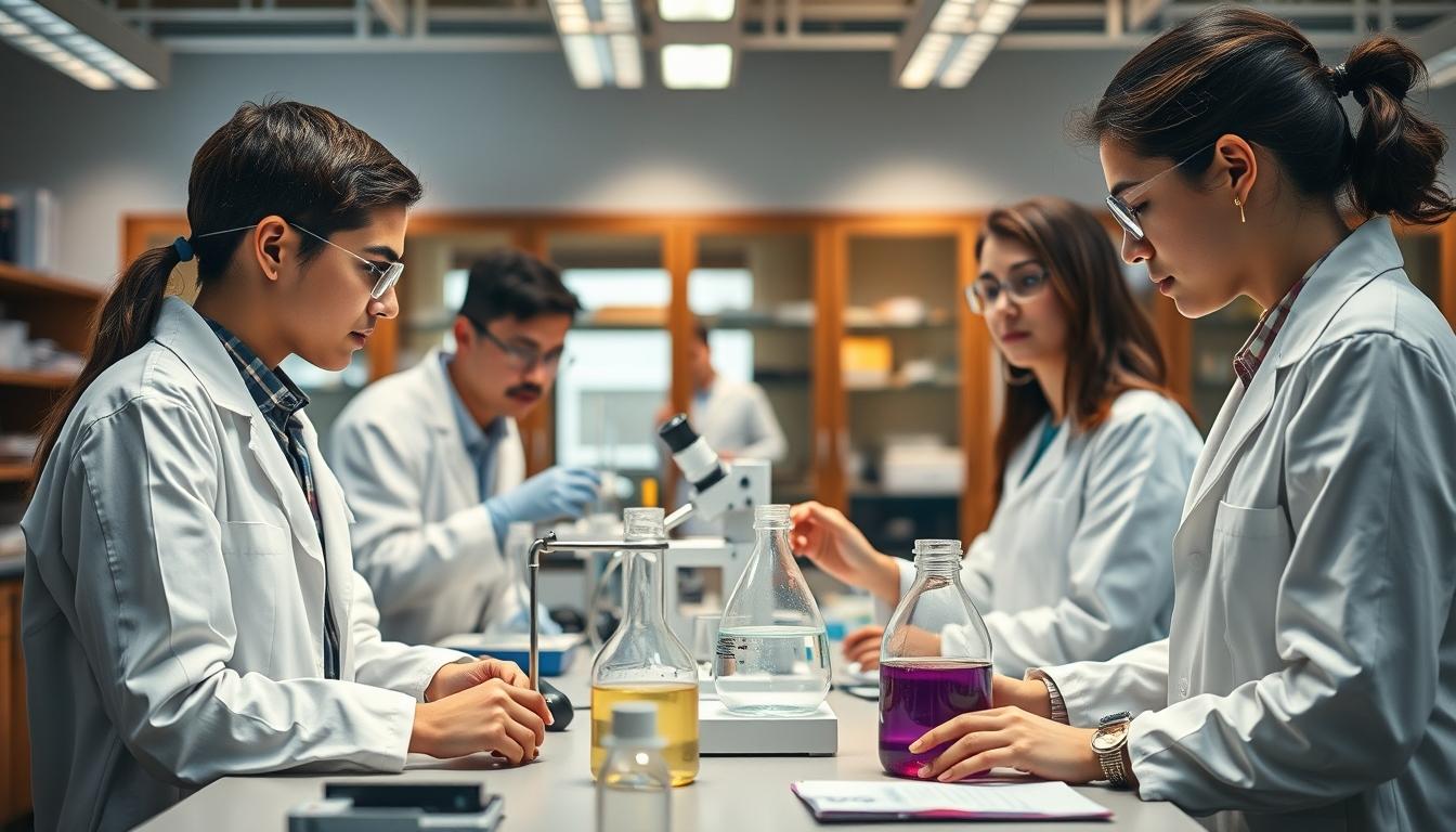 Student using learning strategies while studying